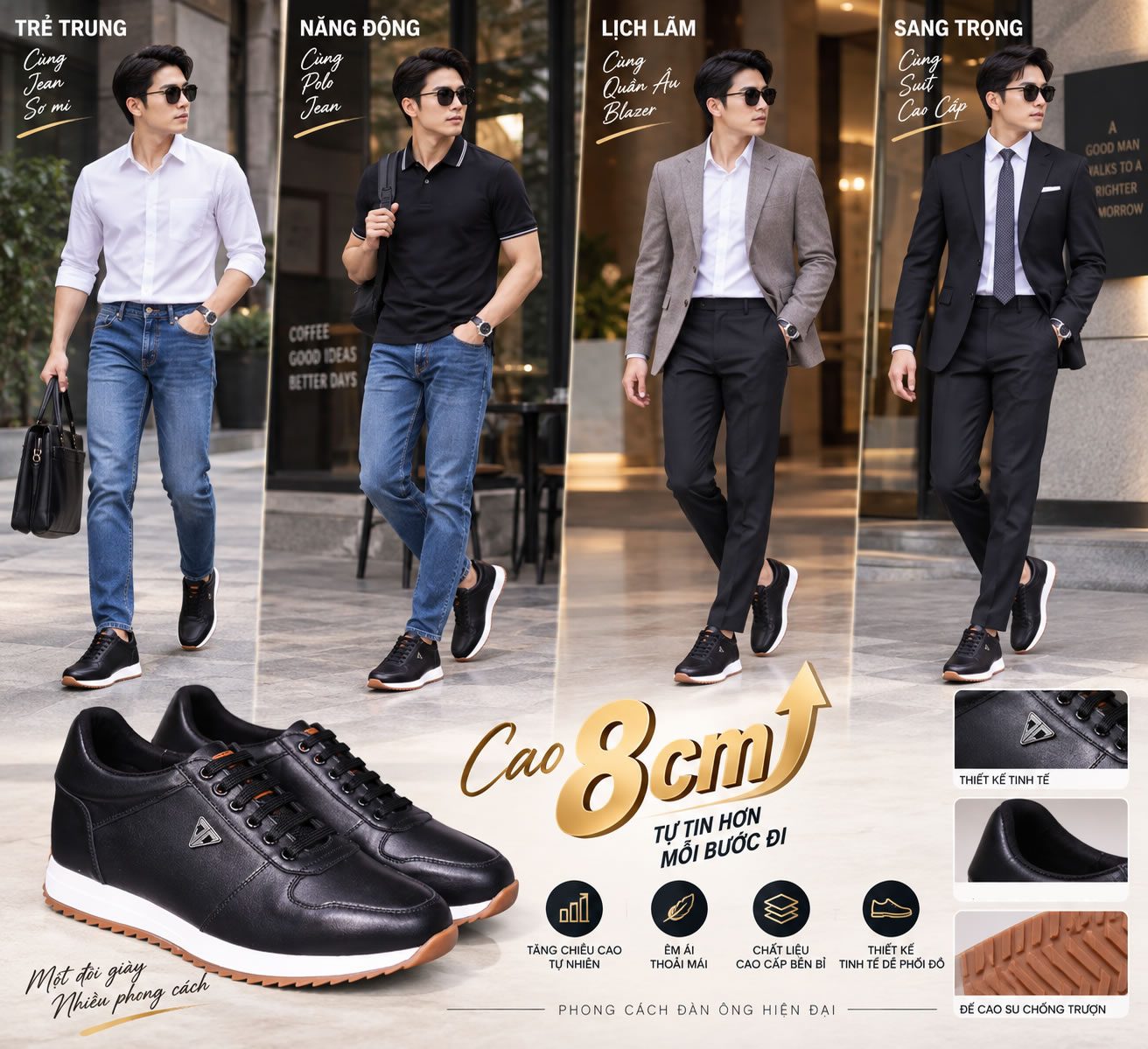 Giày cao nam 8cm S1073 3